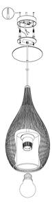 Eglo 92252 - Luster RAZONI 1xE27/60W/230V