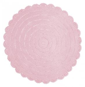 Okrúhly koberec ružový