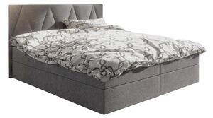 Manželská posteľ Boxspring 160 cm Fade 3 (sivá) (s matracom a úložným priestorom). Vlastná spoľahlivá doprava až k Vám domov. 1046510
