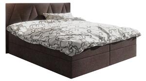 Manželská posteľ Boxspring 140 cm Fade 3 Comfort (tmavohnedá) (s matracom a úložným priestorom). Vlastná spoľahlivá doprava až k Vám domov. 1055891