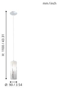 Eglo 92739 - Luster RIVATO 1xE27/60W/230V