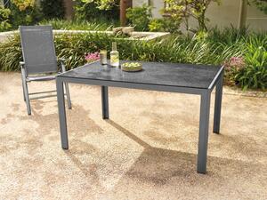 Livarno home Hliníkový záhradný stôl Houston s obojstrannou doskou, strieborná (100359370)