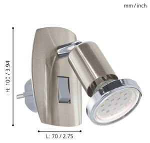 Eglo 92924 - LED svietidlo do zásuvky MINI 4 1xGU10-LED/3W/230V