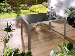 Livarno home Hliníkový záhradný stôl Houston s obojstrannou doskou, strieborná (100359370)