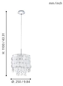 Eglo 93092 - Luster FEDRA 2 1xE27/60W/230V