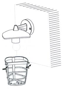 Eglo 93098 - LED Vonkajšie nástenné svietidlo ALORIA 1xE27/8,5W/230V IP44