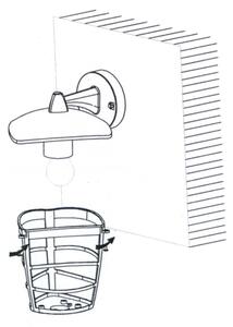 Eglo 93095 - LED Vonkajšie nástenné svietidlo ALORIA 1xE27/8,5W/230V IP44