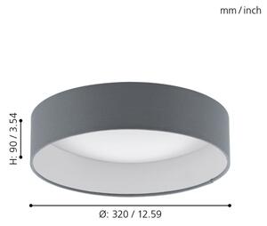 Eglo 93395 - LED stropné svietidlo PALOMARO LED/12W/230V