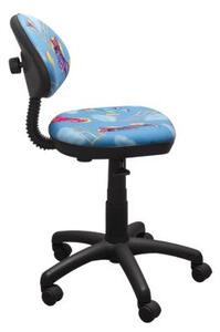 Detská otočná stolička Kieran - PONÍK modrá