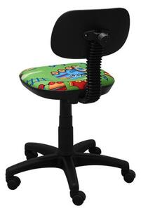 Detská otočná stolička JAMES - VLÁČIK zelená