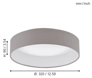 Eglo 93949 - LED stropné svietidlo PALOMARO LED/12W/230V