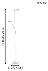 Eglo 93875 - LED stmievateľná lampa BAYA 1 LED/20W + LED/2,5W lesklý chróm