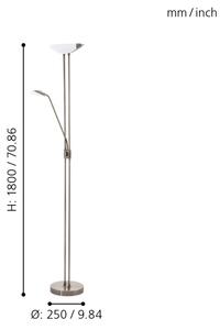 Eglo 93876 - LED stmievateľná lampa BAYA 1 LED/20W + LED/2,5W bronzová