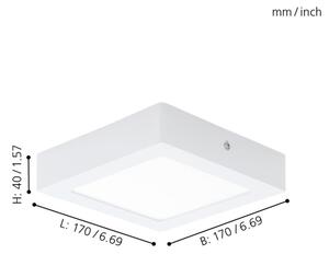 Eglo 94073 - LED stropné svietidlo FUEVA 1 LED/10,95W/230V