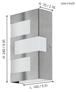 Eglo 94086 - LED vonkajšie osvetlenie RALORA 3xLED/2,5W/230V