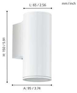 Eglo 94099 - LED vonkajšie osvetlenie RIGA 1xGU10/3W/230V