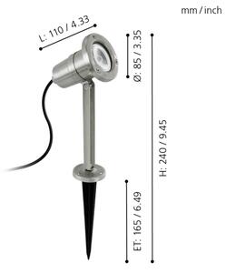 Eglo 94111 - LED vonkajšie osvetlenie NEMA 1xGU10/5W/230V