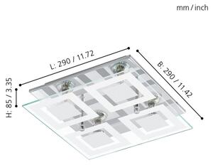 Eglo 94226 - LED stropné svietidlo ALMANA 4xGU10-LED/3W/230V