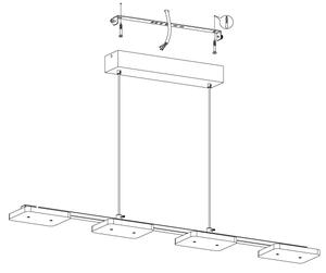 Eglo 94244 - LED závesné svietidlo CARTAMA 4xLED/4,5W/230V