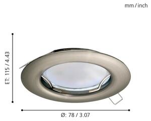 Eglo 94237 - Sada 3x LED zapustených svietidiel PENETO 3xGU10-LED/3W/230V