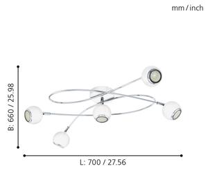 Eglo 94252 - LED Bodové svietidlo LOCANDA 5xGU10-LED/3W/230V