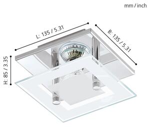 Eglo 94224 - LED stropné svietidlo ALMANA 1xGU10-LED/3W/230V