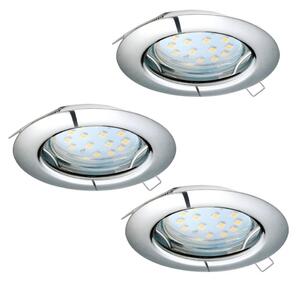 Eglo 94236 - SADA 3x LED zapustených stropných svietidiel PENETO 3xGU10-LED/3W/230V