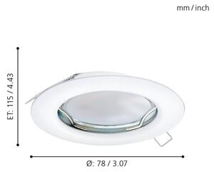 Eglo 94235 - SADA 3x LED podhľadové svietidlá PENETO 3xGU10-LED/3W/230V