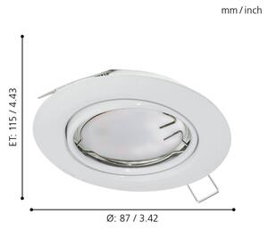 Eglo 94406 - SADA 3x LED Podhľadové svietidlo PENETO 3xGU10-LED/5W/230V