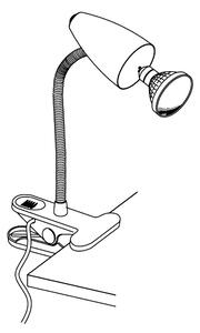 Eglo 94329 - LED Lampa so štipcom RICCIO 1xGU10-LED/3W/230V