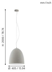 Eglo 94354 - Luster SARABIA 1xE27/60W/230V