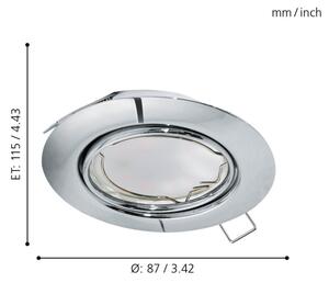 Eglo 94407 - SADA 3x LED Zapustené stropné svietidlo PENETO 3xGU10-LED/5W/230V