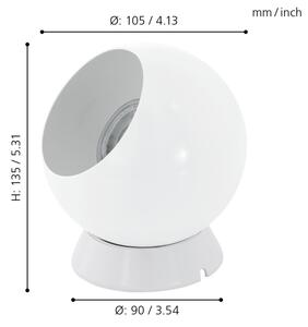 Eglo 94513 - LED stolová/nástenná lampa PETTO 1 1xGU10/2,8W/230V biela
