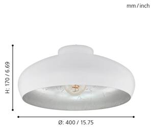 Eglo 94548 - Stropné svietidlo MOGANO 1xE27/60W/230V