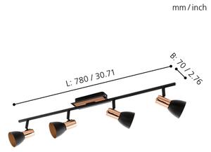Eglo 94587 - LED bodové svietidlo BARNHAM 4xGU10/3,3W/230V