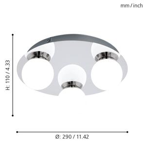 Eglo 94629 - LED Kúpeľňové svietidlo MOSIANO 3xLED/3,3W/230V IP44