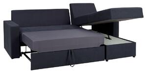 Rohová sedačka s úložným priestorom ADDIE - svetlá šedá / čierna