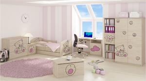 Detská posteľ s výrezom MAČIČKA - ružová 140x70 cm + matrac ZADARMO!