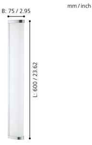 Eglo 94713 - LED kúpeľňové svietidlo GITA 2 LED/16W/230V IP44