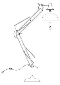 Eglo 94705 - Stojaca lampa BORGILLIO 1xE27/60W/230V