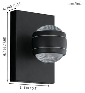 Eglo 94848 - LED vonkajšie svietidlo SESIMBA 2xLED/3,7W/230V IP44