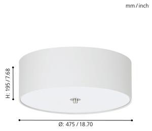Eglo 94918 - Stropné svietidlo PASTERI 3xE27/25W/230V