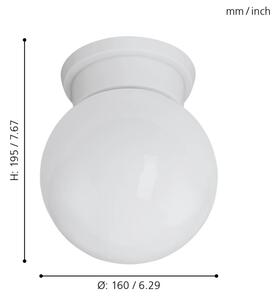 Eglo 94973 - Stropné svietidlo DURELO 1xE27/28W/230V