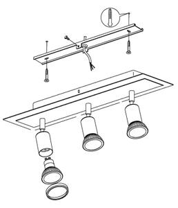 Eglo 94965 - LED Bodové svietidlo SARRIA 3xGU10-LED/5W/230V