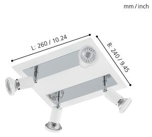 Eglo 94962 - LED Bodové svietidlo SARRIA 4xGU10-LED/5W/230V