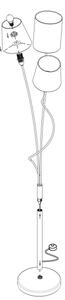 Eglo 94995 - Stojaca lampa MARONDA 3xE14/40W/230V