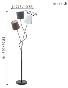 Eglo 94995 - Stojaca lampa MARONDA 3xE14/40W/230V