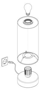 Eglo 95122 - Stmievateľná stolná lampa PASTERI 1xE27/40W/230V
