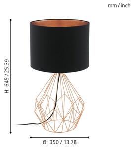 Eglo 95185 - Stolná lampa PEDREGAL 1xE27/60W/230V