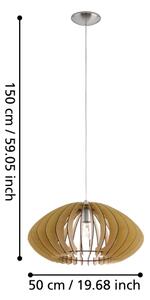 Eglo 95257 - Luster COSSANO 2 1xE27/60W/230V